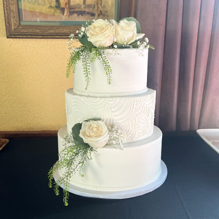Wedding or quinceañera cake by Arcoiris Fine Bakery