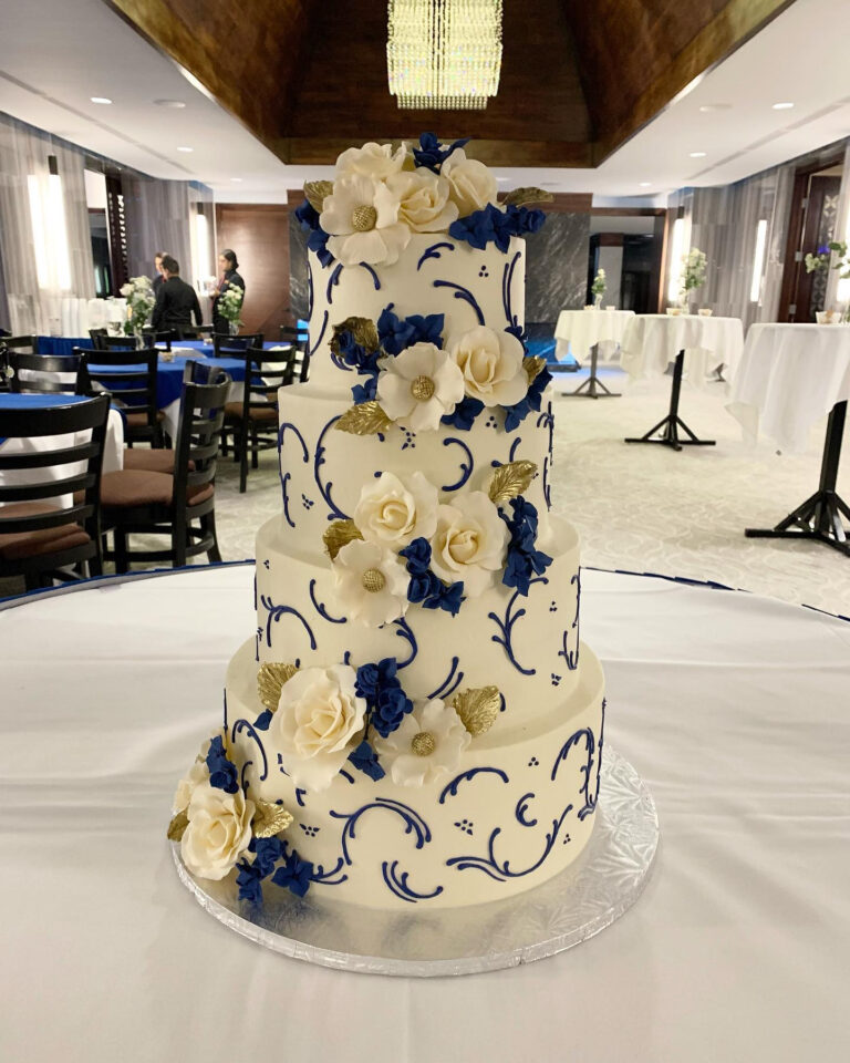 Wedding or quinceañera cake by Arcoiris Fine Bakery