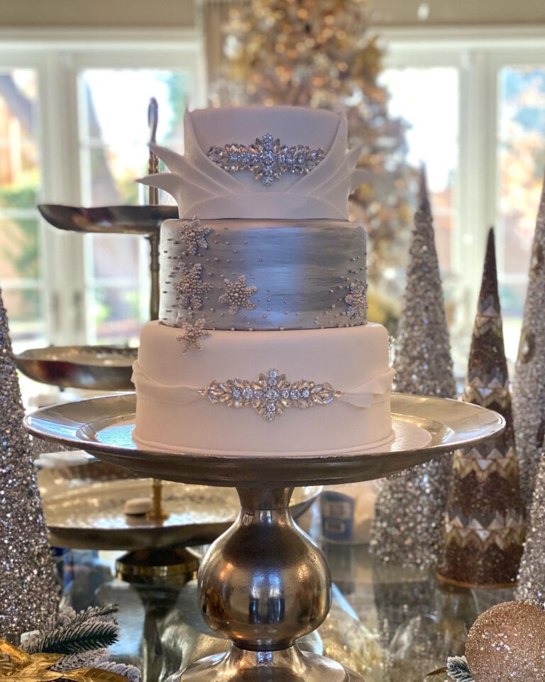 Wedding or quinceañera cake by Arcoiris Fine Bakery