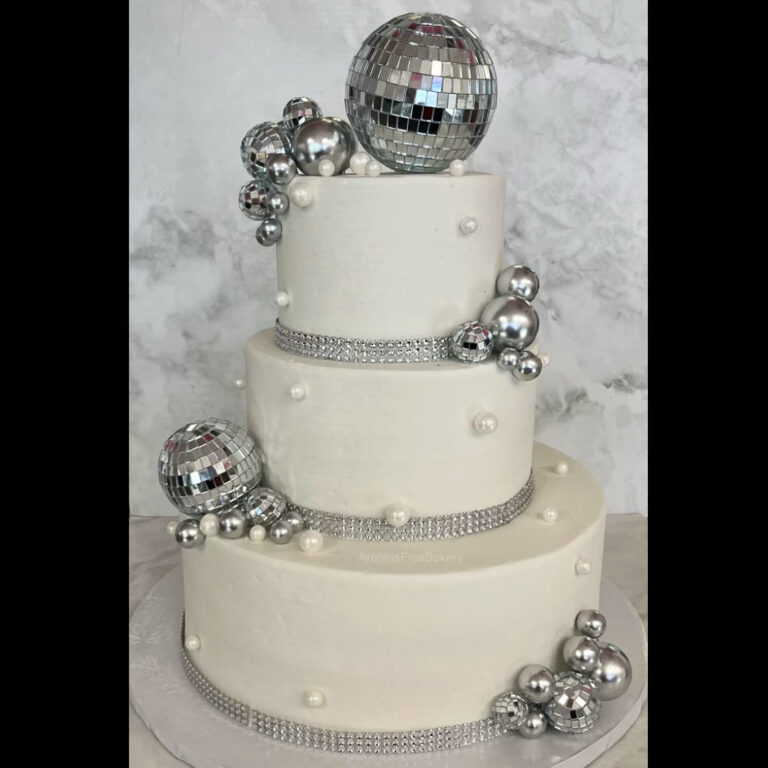 Wedding or quinceañera cake by Arcoiris Fine Bakery