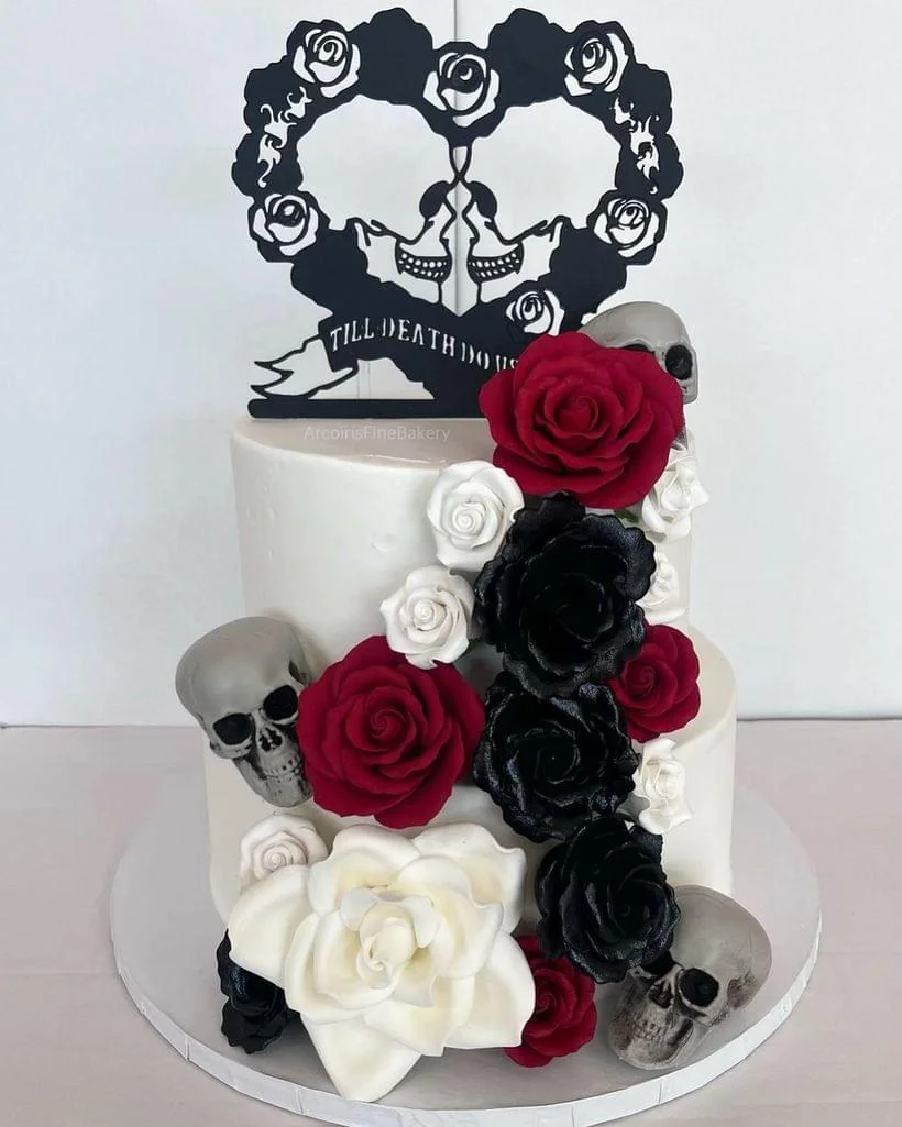 Wedding or quinceañera cake by Arcoiris Fine Bakery