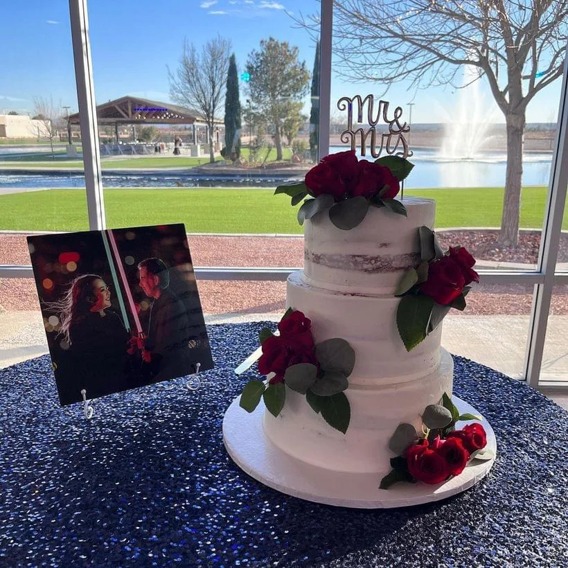 Wedding or quinceañera cake by Arcoiris Fine Bakery
