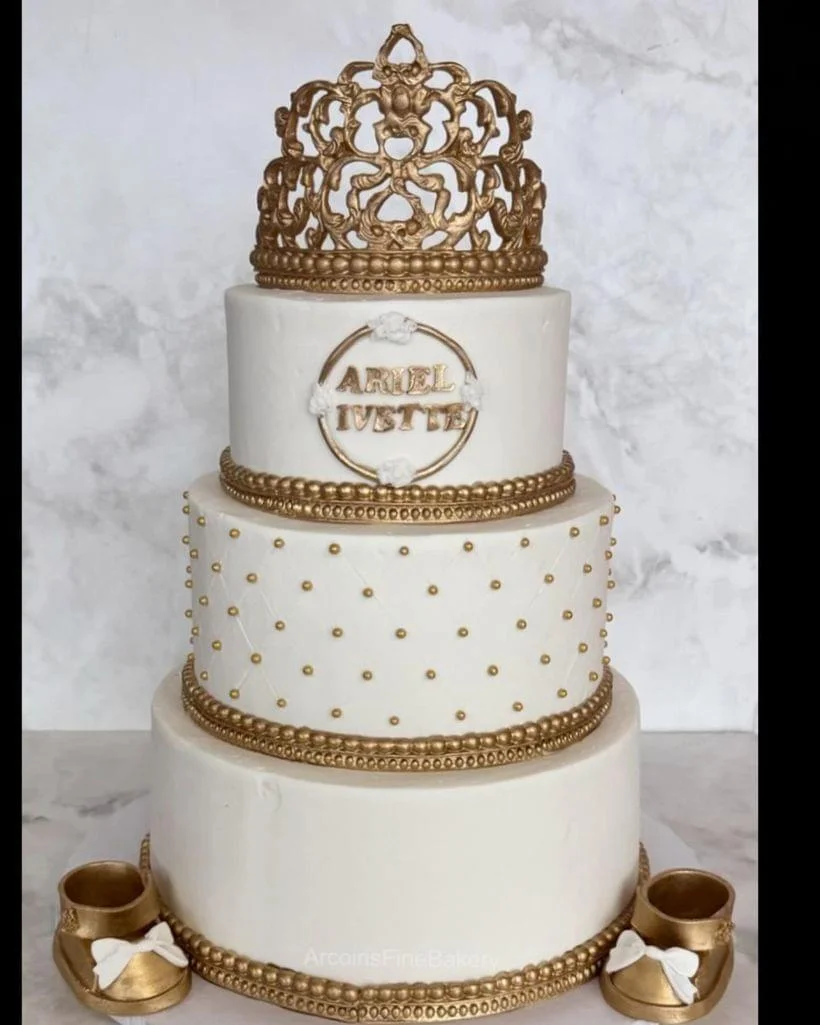 Wedding or quinceañera cake by Arcoiris Fine Bakery