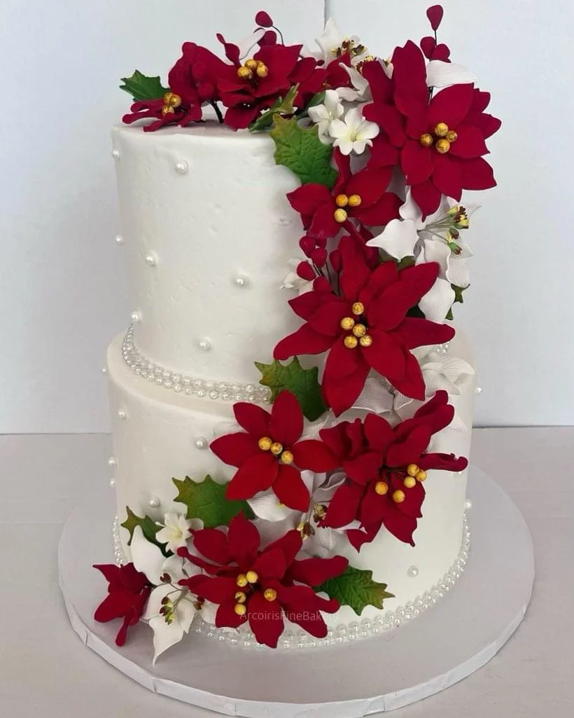 Wedding or quinceañera cake by Arcoiris Fine Bakery