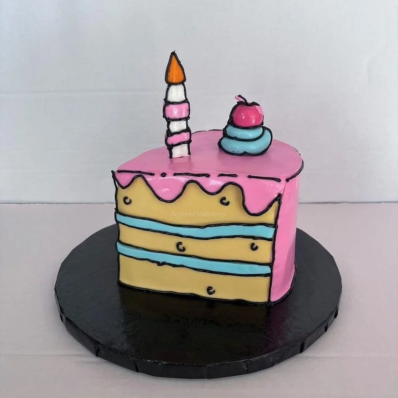 Birthday cake by Arcoiris Fine Bakery