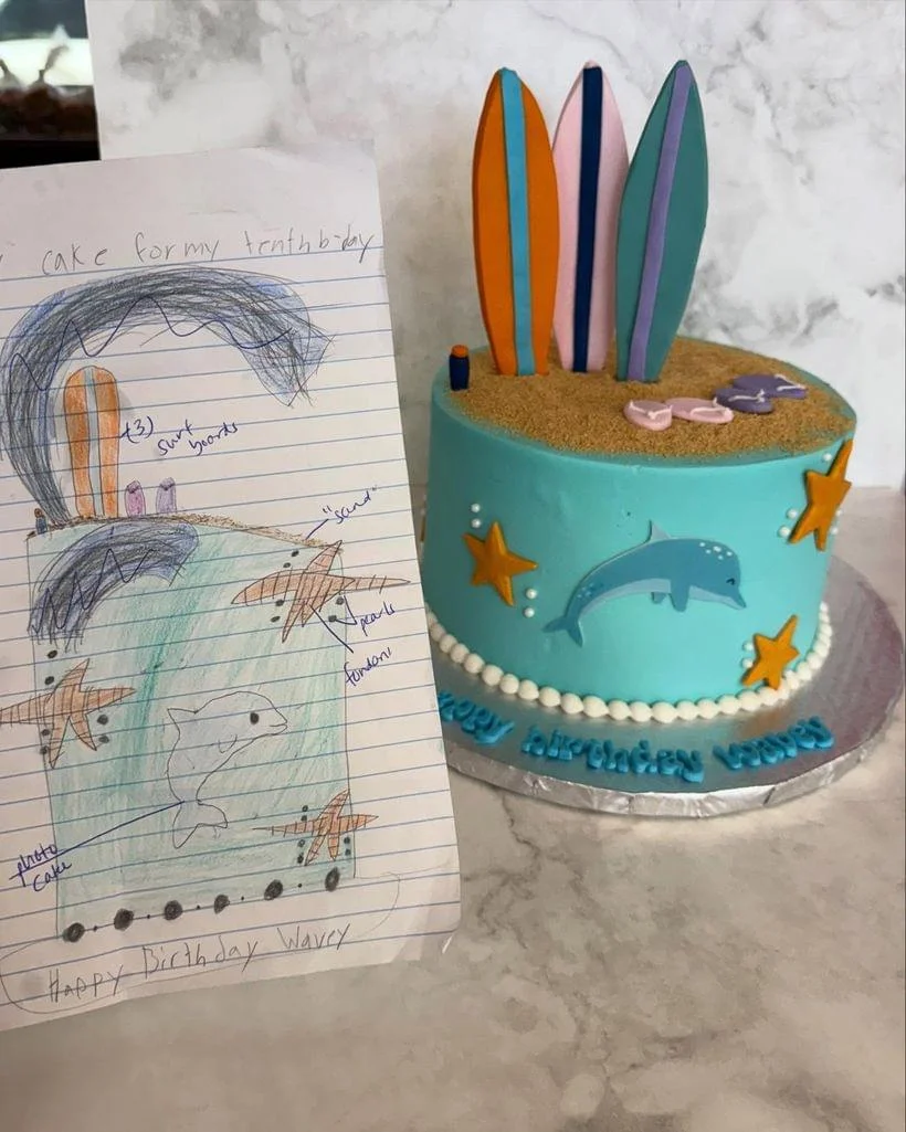 Birthday cake by Arcoiris Fine Bakery