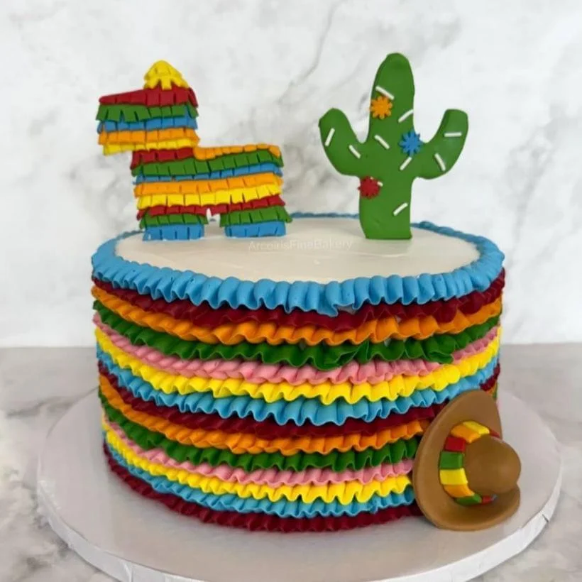 Birthday cake by Arcoiris Fine Bakery